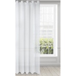 Záclona Viola, bílá etamína s jemným vzorem, 400x250cm, na kroužcích, lze zkrátit