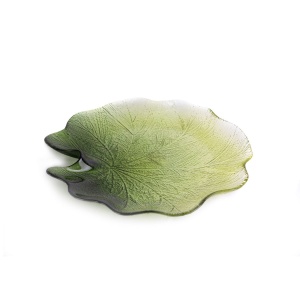 Nila - kolekce Art Glass,  patera ze silnostěnného skla,  průměr 24cm