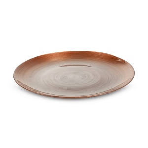 Patera Morocco2, Terra Colection Art Glass,  patera ze silnostěnného skla,  průměr 28cm