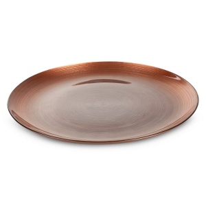 Patera Morocco2, Terra Colection Art Glass,  větší patera ze silnostěnného skla,  průměr 32cm