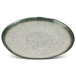 Velká patera Montenegro, Terra Colection Art Glass,  silnostěnné mramorované sklo,  průměr 30cm