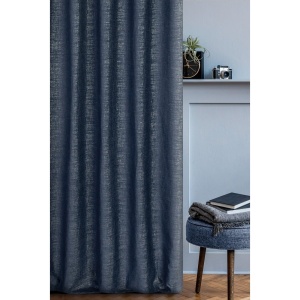 Závěs Terra Palermo1, TOP provedení s imitací prosvítání, tmavě modrý,  na kroužcích, velikost 140x270cm, lze zkrátit