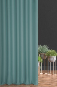 Závěs na míru Blackout2, řasící páska,  mořská barva