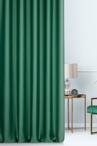 Závěs na míru Blackout2, řasící páska,  barva zelená lahvová