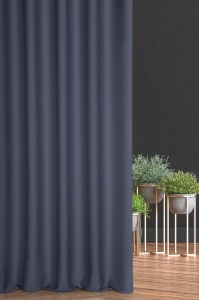 Závěs na míru Blackout2, řasící páska,  barva tmavě modrá Pilot