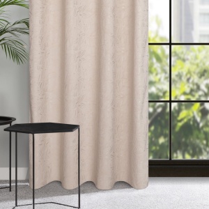 Závěs Octavia s 3D vzorem, béžová barva, na kroužcích, velikost 140x250cm, lze zkrátit