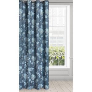 Závěs Andy,  velvet s retro potiskem, na kroužcích, velikost 140x250cm, lze zkrátit