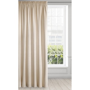 Závěs Ria elegant,  velvet v béžové barvě, řasící páska, velikost 140x270cm, lze zkrátit