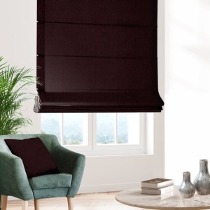 Římská roleta na míru,  látka GARD 670, elegantní bordó - černá  melanž
