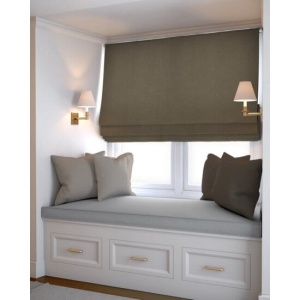 Římská roleta na míru,  látka GARD 670, elegantní cappuccino-béžová melanž