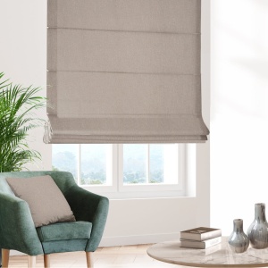 Římská roleta na míru,  látka GARD 670, elegantní pudrová - béžová melanž