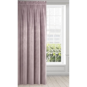 Samanta, závěs  velvet s jemným leskem, pudrový růžový, řasící páska, velikost 140x300cm, lze zkrátit