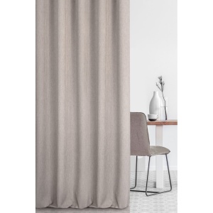 Závěs šitý na míru Cagla, barva béžová,  elegantní jemný melanž s drobnou strukturou, řasící páska