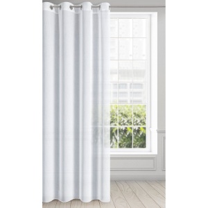 Záclona řady Lana na kroužcích,  bílá hustší etamína,  velikost 140x250cm, lze zkrátit