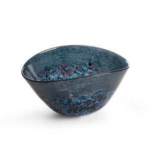 Skleněná miska z řady Logan, Art Glass,  velikost 23x17cm, výška 11cm