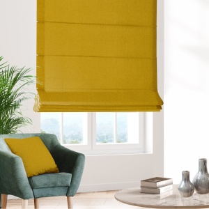 Římská roleta na míru,  látka Adore, zlato-medová žlutá barva