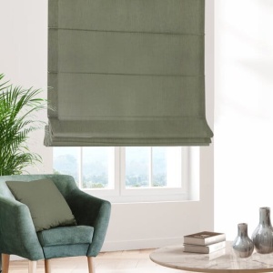 Římská roleta na míru, látka Eco Style přírodního vzhledu, barva ocelová