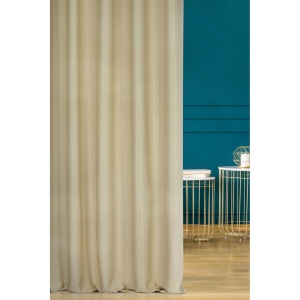 Závěs Luxor shine elegant,  barva béžová, ozdobný splot látky s lesklou nitkou, šití na míru