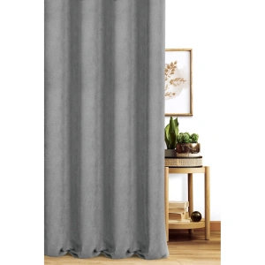 Závěs California,  barva šedá, hebká látka s viditelnou strukturou, šití na míru