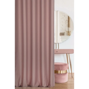 Závěs California,  barva pudrová, hebká látka s viditelnou strukturou, šití na míru