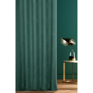 Závěs California,  barva tyrkysová, hebká látka s viditelnou strukturou, šití na míru