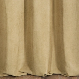 Závěs Adore, barva zlatavá,  měkká látka, sametový povrch, šití na míru