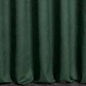 Závěs Adore, barva tmavě zelená,  měkká látka, sametový povrch, šití na míru
