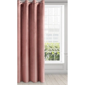 Závěs Melanie Elegant,  tmavě růžový velvet,  na kroužcích, velikost 140x250cm, možnost zkrácení