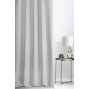 Závěs Luxor shine elegant,  barva světle stříbrná, ozdobný splot látky s lesklou nitkou, šití na míru