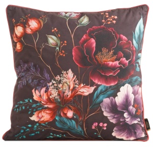 Povlak  na polštář Velvet129, látka velvet-samet s potiskem, velikost 45x45cm