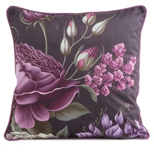 Povlak  na polštář Velvet120, látka velvet-samet s potiskem, velikost 45x45cm