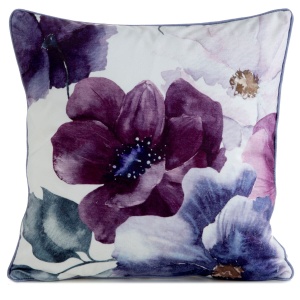 Povlak  na polštář Velvet124, látka velvet-samet s potiskem, velikost 45x45cm