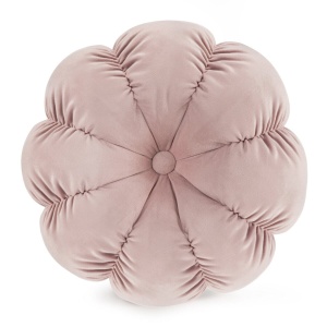 Polštář  komplet s výplní Flower 41E, hebká látka,  barva pudrová růžová, velikost průměr 37cm