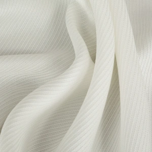 Závěs Aparte,  barva natural, jemná melanž s ozdobným proužkovým splotem, šití na míru