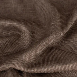 Závěs Aparte,  barva hnědá čokoládová, jemná melanž s ozdobným proužkovým splotem, šití na míru