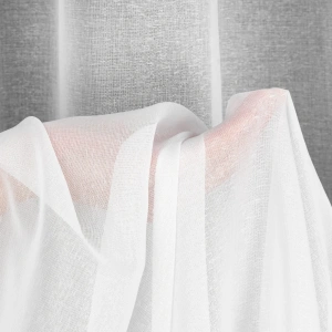 Záclona Kate, bílá, kvalitní etamína s jemným drobným leskem, šití na míru