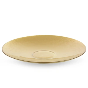 Větší skleněná patera Kala1,  průměr 37cm,  barva zlatá, limitovaná kolekce