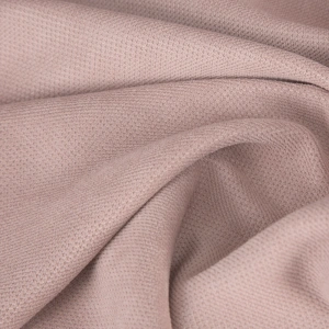 Závěs EDA Refined,  barva pudrová růžová, výrazná struktura s velurovým vlasem, šití na míru