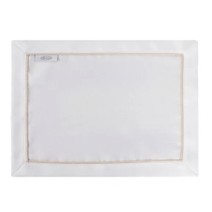 Sada 4ks prostírání Madele, bílé se zlatavou lištou, velikost 30x40cm, dárkové balení