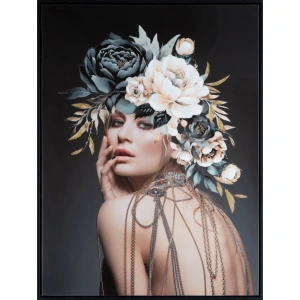 Větší dekorační obraz  Woman658A, plátno, zarámováno v rámku, zepředu lesklá vrstva, velikost 60x80cm