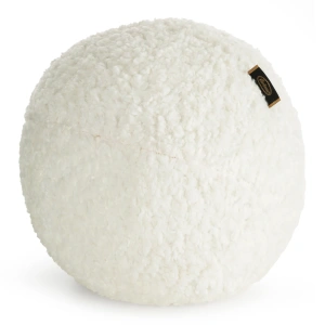 HIT - kulový polštář komplet s výplní Bukla 09A, hebký beránek, barva krémová, velikost průměr 24cm