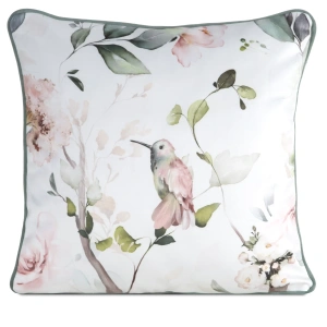 Premium povlak  na polštář Inez, látka TOP velvet-samet s potiskem, po obvodu paspulka, velikost 45x45cm