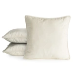 Potah na polštář Velvet147A, hebký velvet samet, paspulka po obvodu, velikost 45x45cm, barva krémová