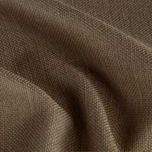 Závěs STYLE ECO,  přírodní vzhled, barva hnědá melanž, šití na míru, s řasící páskou