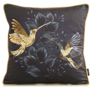 Povlak  na polštář Velvet01, hebký samet, originální designový potisk, po obvodu paspulka, velikost 45x45cm