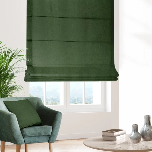 Římská roleta Style LX tmavě zelená přírodní vzhled.webp
