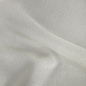 Závěs STYLE ECO,  přírodní vzhled, barva šedostříbrná, šití na míru, s řasící páskou