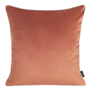Povlak  na polštář Velvet57C, 2 styly - líc velvet / rub imitace lnu, barva tmavší růžová, velikost 45x45cm