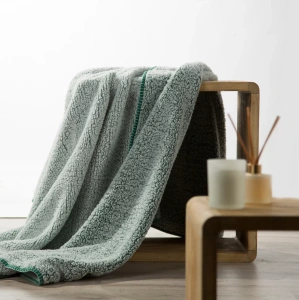 Velká deka Koala, bukla - beránek, zelená melanž, velikost 200x220cm