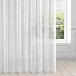 Záclona Nicea,  elegantní bílá záclona, vzor deštíku,  velikost  350x270cm, řasící páska, lze zkrátit